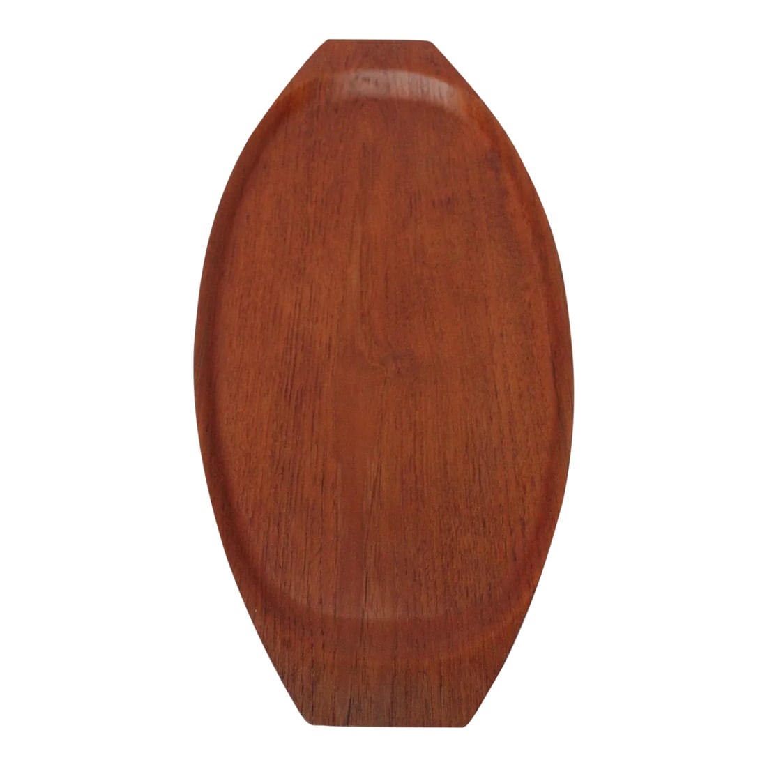 1960s Sculptural Swedish Modern Teak "Gondola" Tray by Tapio Wirkkala for Kalmar: Gondola-form teakwood tray manufactured in the 1960s by Tapio Wirkkala for Kalmar of Sweden. Elegant, graceful form with rich color and vibrant teakwood grain. Conservatively refinished condition