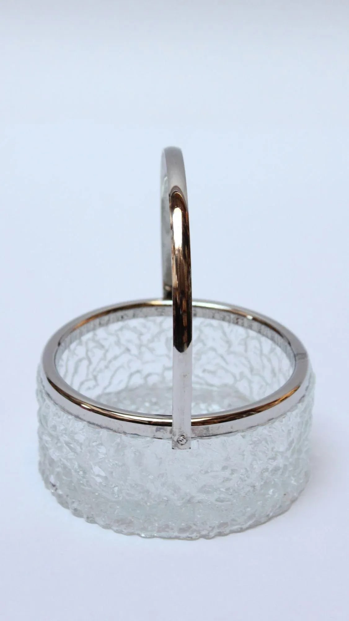 1940s Art Deco Crystal and Silverplate Bon Bon Dish - 6