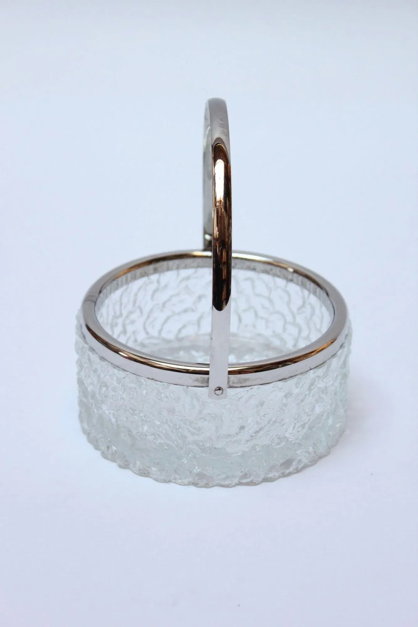 1940s Art Deco Crystal and Silverplate Bon Bon Dish - 8