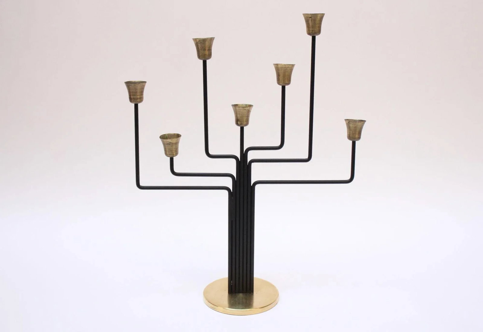 Danish Modern Seven-Arm Brass Candelabrum by Svend Aage Holm Sørensen - 2