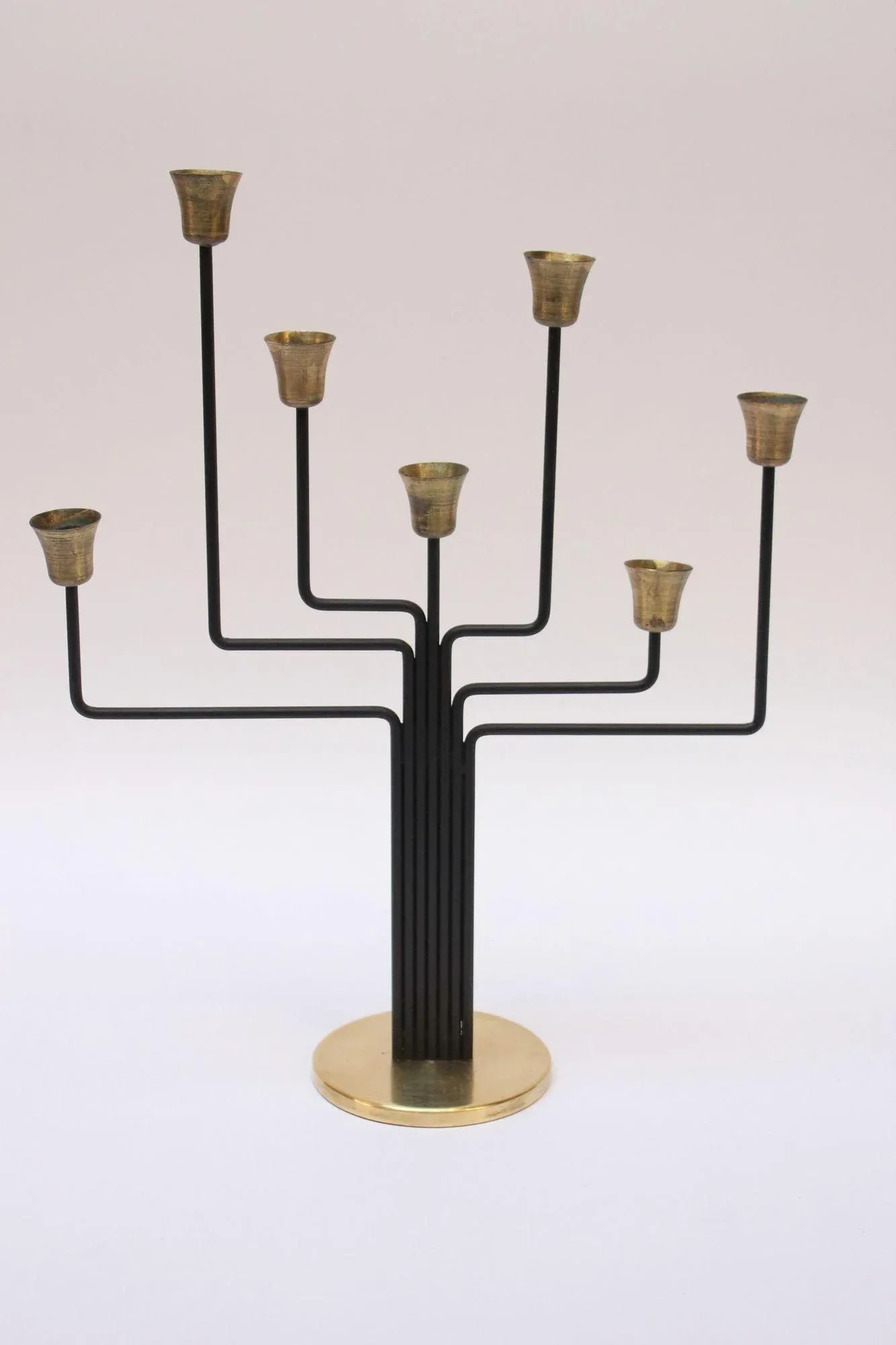 Danish Modern Seven-Arm Brass Candelabrum by Svend Aage Holm Sørensen - 4