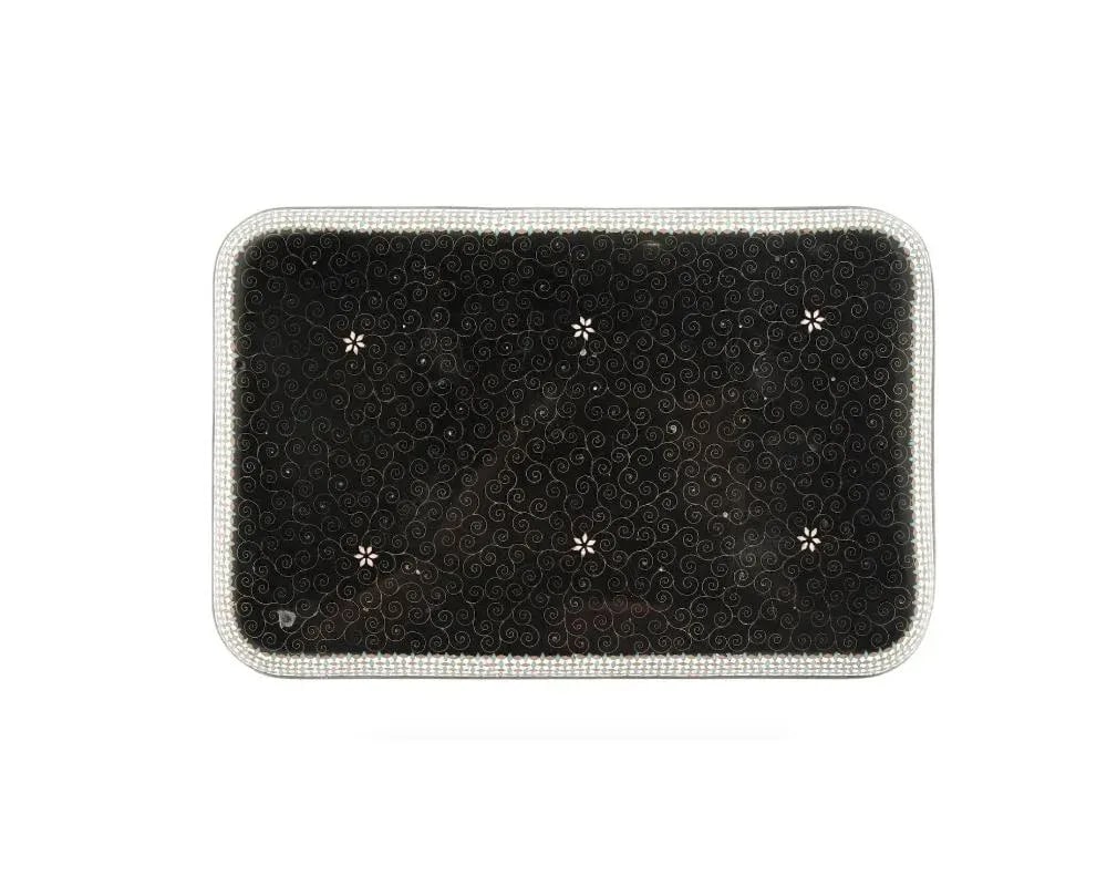 19th Century Japanese Wireless Cloisonné Serving Tray, Meiji Attributed to Namikawa Sosuke - 5