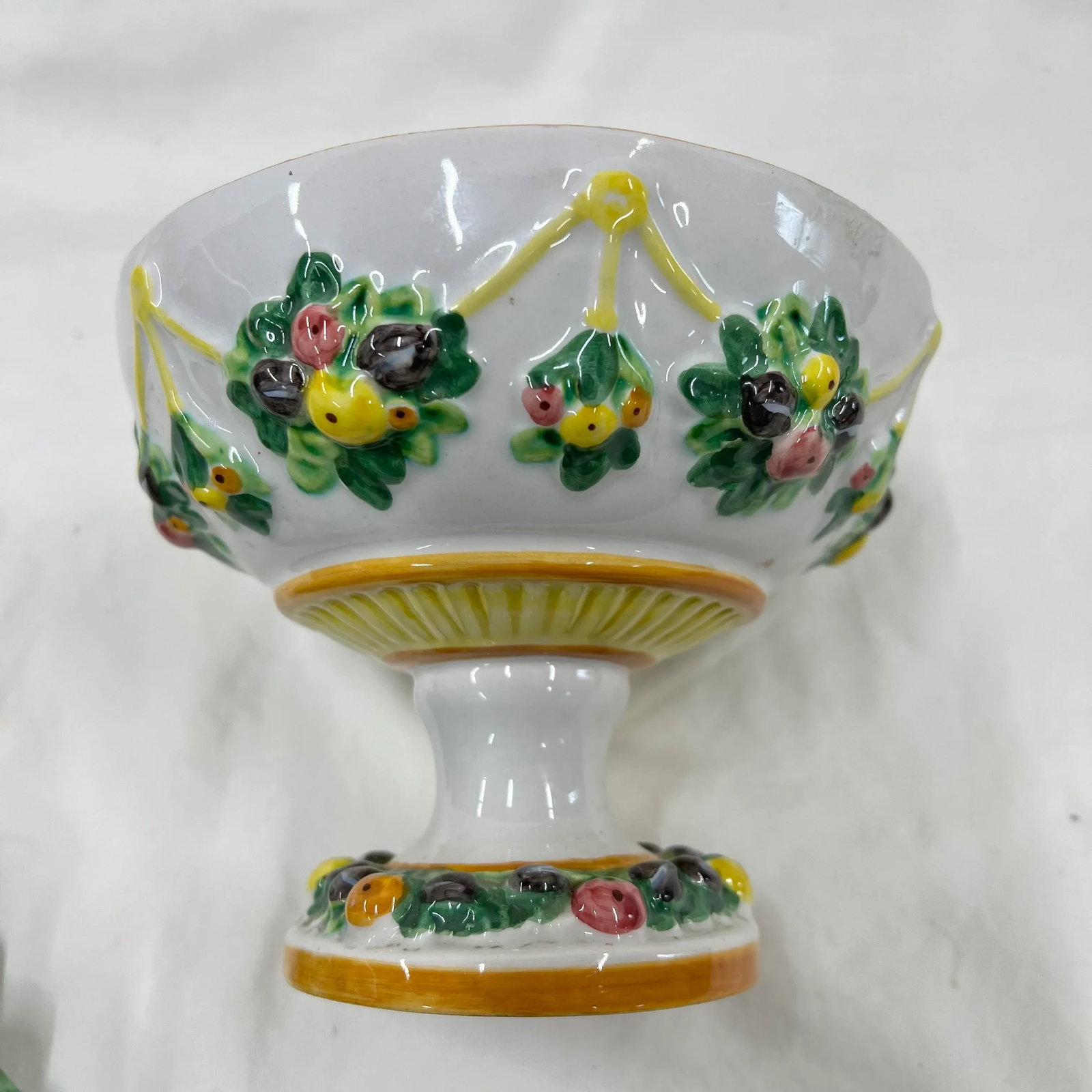 Mid Century Italian Fruit Topiary on Pedestal Bowl - 4