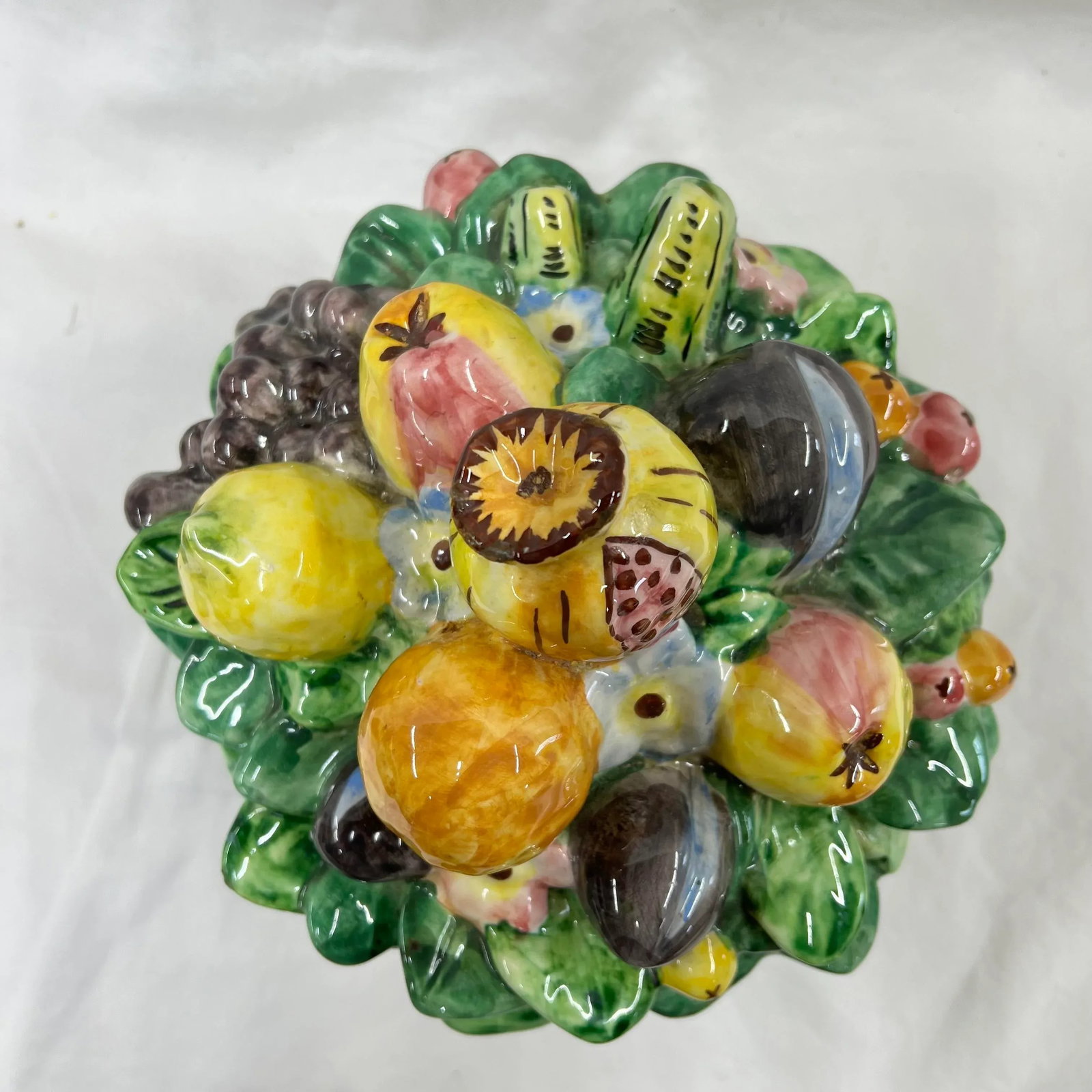 Mid Century Italian Fruit Topiary on Pedestal Bowl - 5