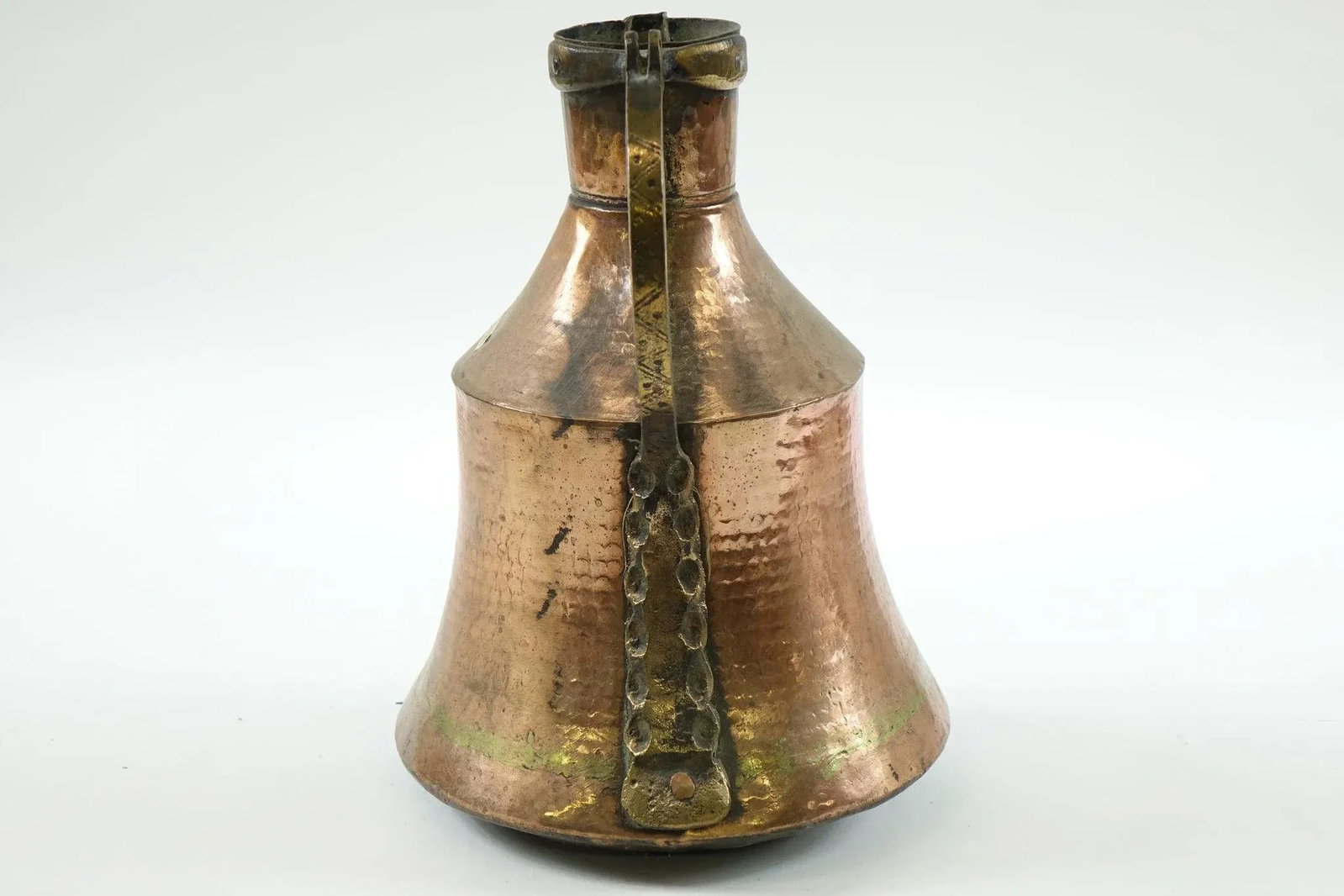 Antique Turkish Hammered Brass Water Container - 4