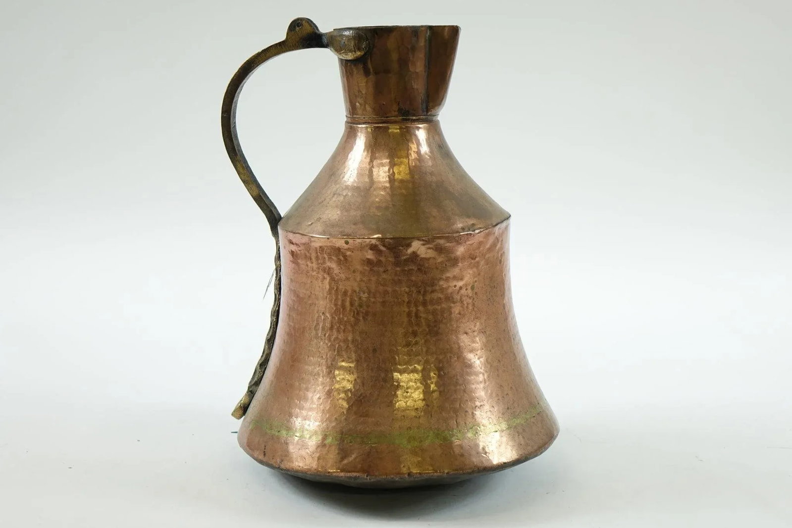 Antique Turkish Hammered Brass Water Container - 7