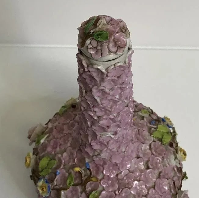 Antique German Porcelain Pink Vase - 2