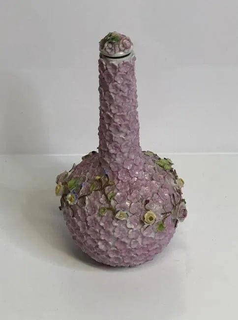 Antique German Porcelain Pink Vase - 6