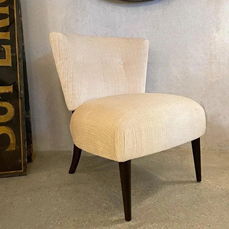 1950s Hollywood Regency Velvet Slipper Chair by Kroehler - 3