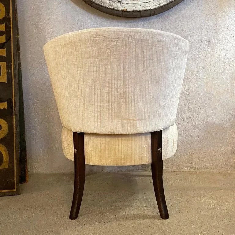 1950s Hollywood Regency Velvet Slipper Chair by Kroehler - 5
