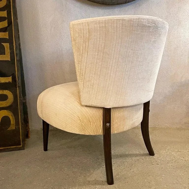 1950s Hollywood Regency Velvet Slipper Chair by Kroehler - 6