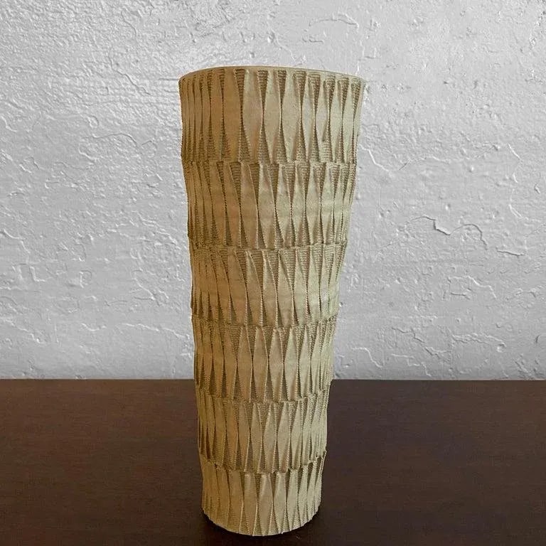 1950s Japanese Midcentury Earthenware Art Pottery Vase - 3