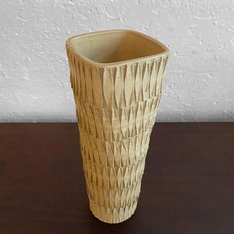 1950s Japanese Midcentury Earthenware Art Pottery Vase - 4