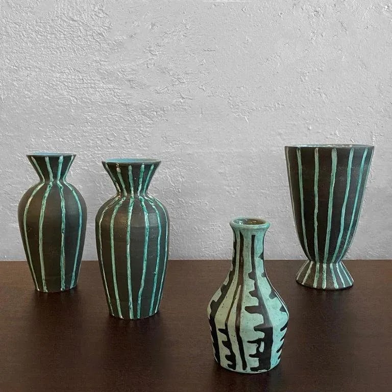 1960s Tribal Style Modern Art Pottery Vase by Livia Gorka - 10