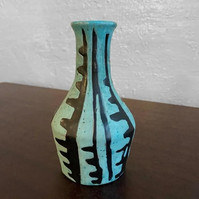 1960s Tribal Style Modern Art Pottery Vase by Livia Gorka - 2