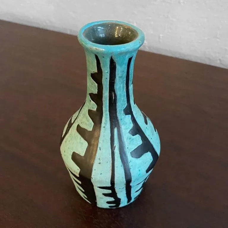 1960s Tribal Style Modern Art Pottery Vase by Livia Gorka - 3