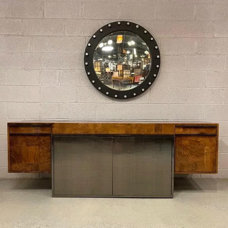 1970s Modernist Patchwork Burl Credenza by Paul Evans for Directional - 2