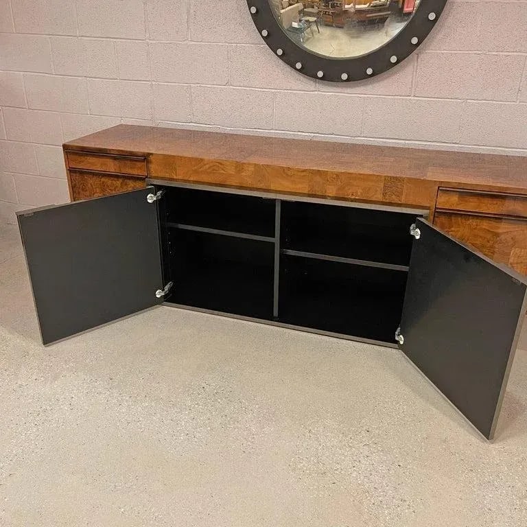 1970s Modernist Patchwork Burl Credenza by Paul Evans for Directional - 6