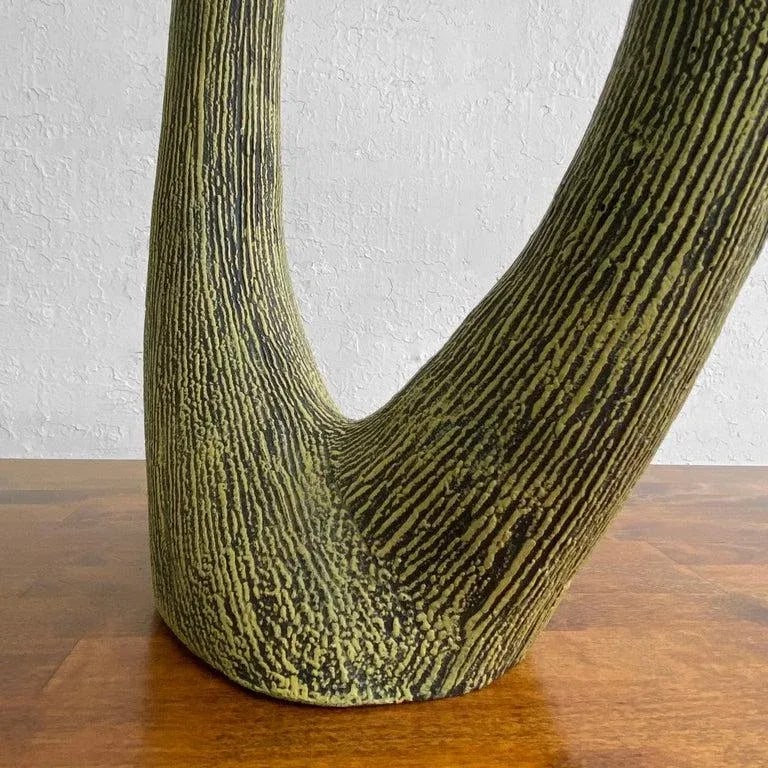 1950s Art Pottery Double Branch Table Lamp by Kelby - 7