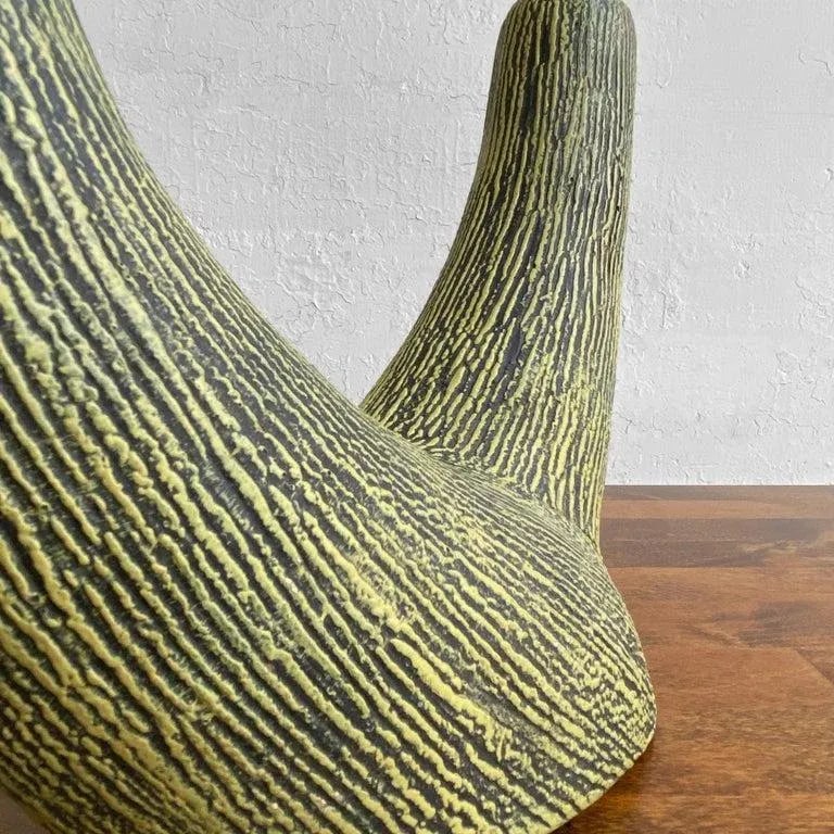 1950s Art Pottery Double Branch Table Lamp by Kelby - 9