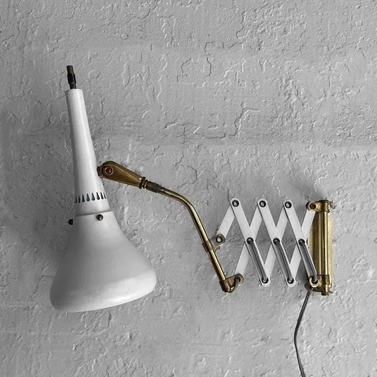 1950s Gerald Thurston Scissor Task Lamp Wall Sconce - 4