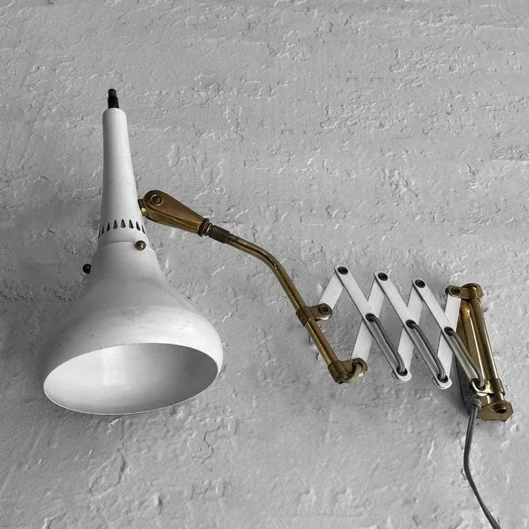 1950s Gerald Thurston Scissor Task Lamp Wall Sconce - 5