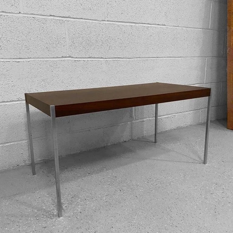 1960s Rosewood & Steel Coffee Table by Uno & OÌˆsten Kristiansson for Luxus - 4