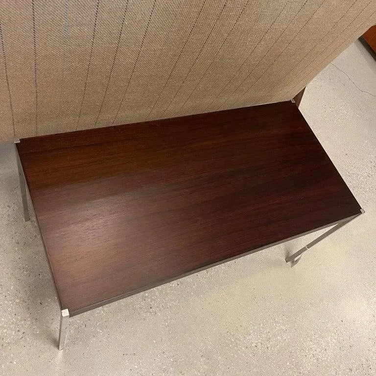 1960s Rosewood & Steel Coffee Table by Uno & OÌˆsten Kristiansson for Luxus - 6
