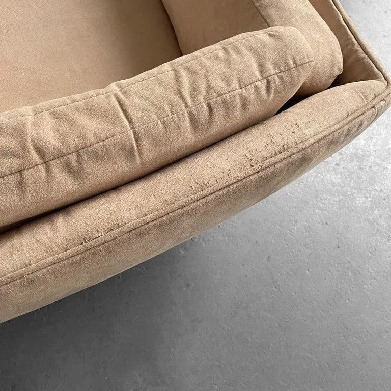 1970s Mid Century Modern Ultrasuede Chrome Club Chairs - Set of 2 - 10