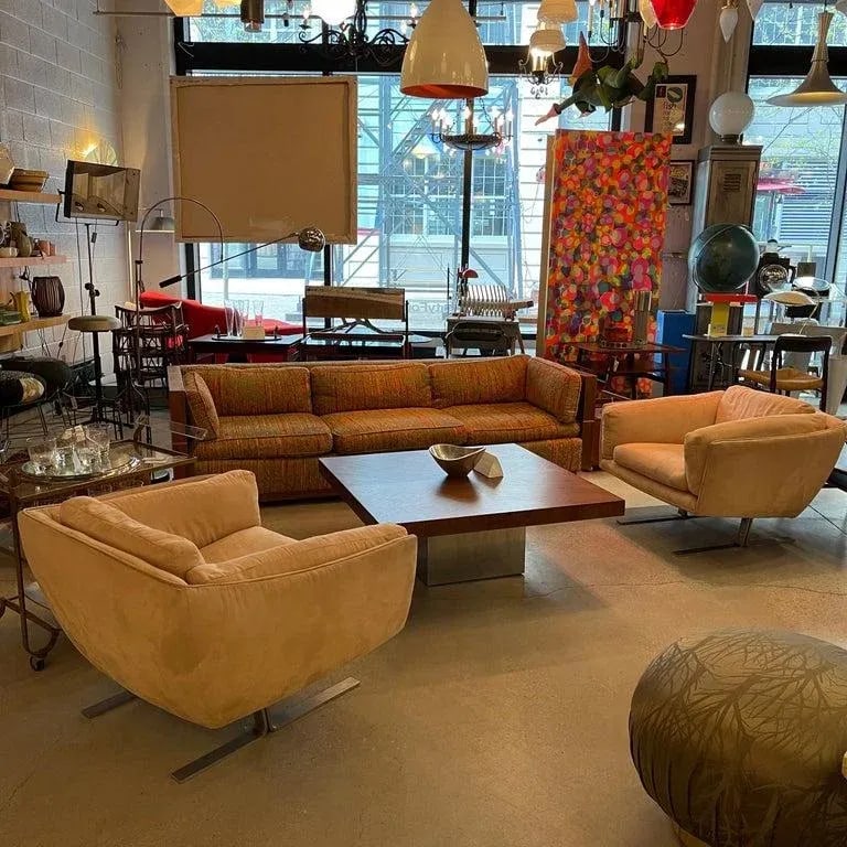 1970s Mid Century Modern Ultrasuede Chrome Club Chairs - Set of 2 - 7