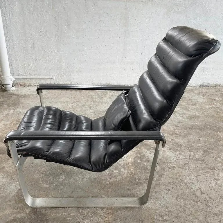 1970s Ilmari Lappalainen "Pulkka" Adjustable Lounge Chair and Ottoman - 6