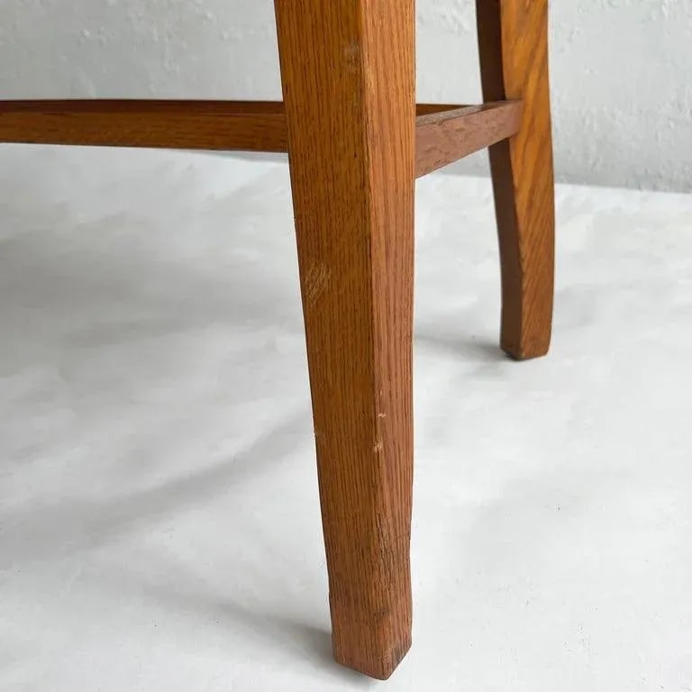1940s Industrial Oak Court Bench - 12
