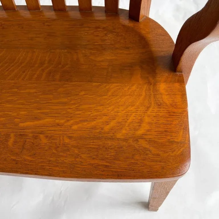 1940s Industrial Oak Court Bench - 5