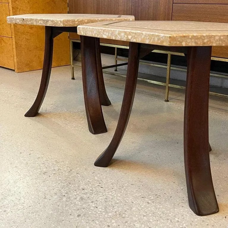 1960s Pair of Harvey Probber Hexagonal Terrazzo Side Tables - 6