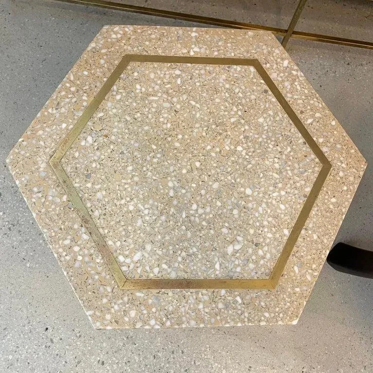 1960s Pair of Harvey Probber Hexagonal Terrazzo Side Tables - 7