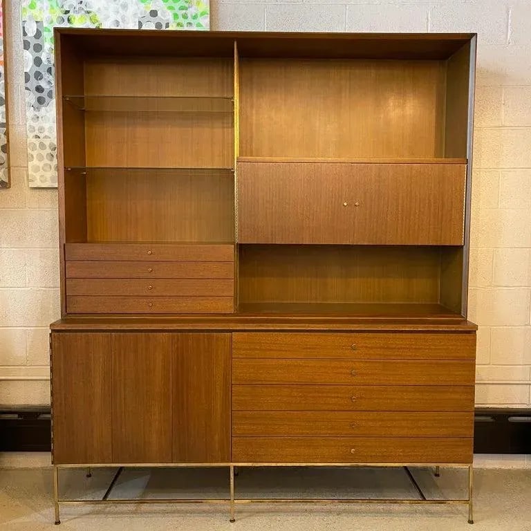 1950s Paul McCobb, Irwin Collection for Calvin Wall Unit Hutch Credenza - 2