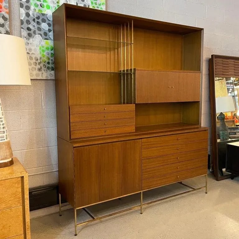 1950s Paul McCobb, Irwin Collection for Calvin Wall Unit Hutch Credenza - 3