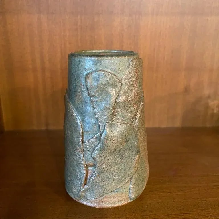 Mid-Century Modern Hand-Made Abstract Art Pottery Vase - 2