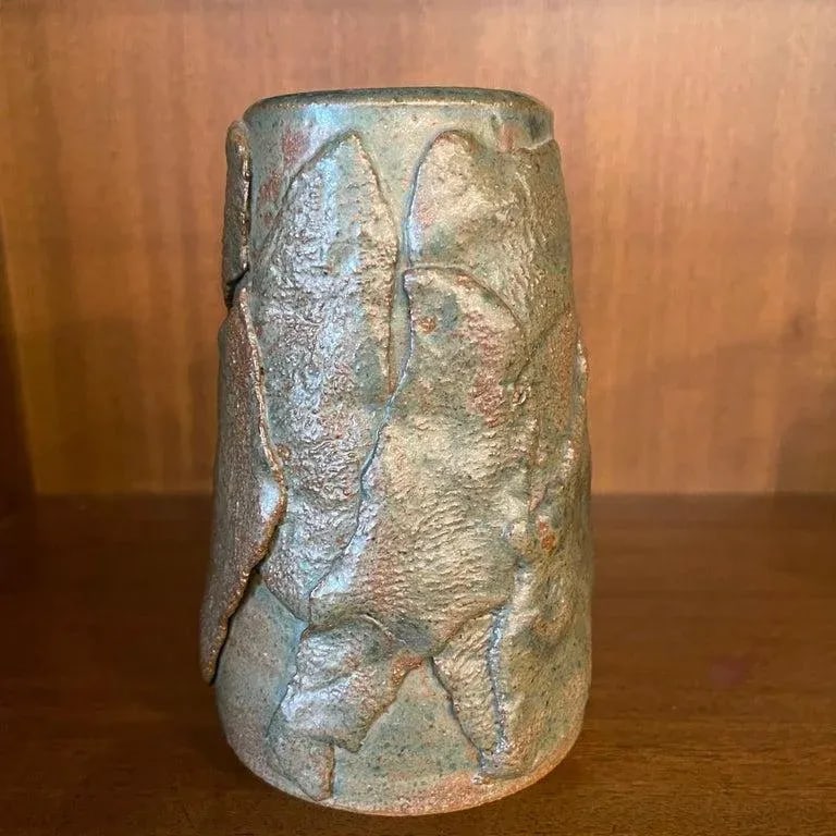 Mid-Century Modern Hand-Made Abstract Art Pottery Vase - 3
