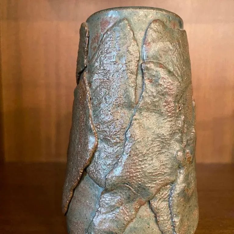 Mid-Century Modern Hand-Made Abstract Art Pottery Vase - 4