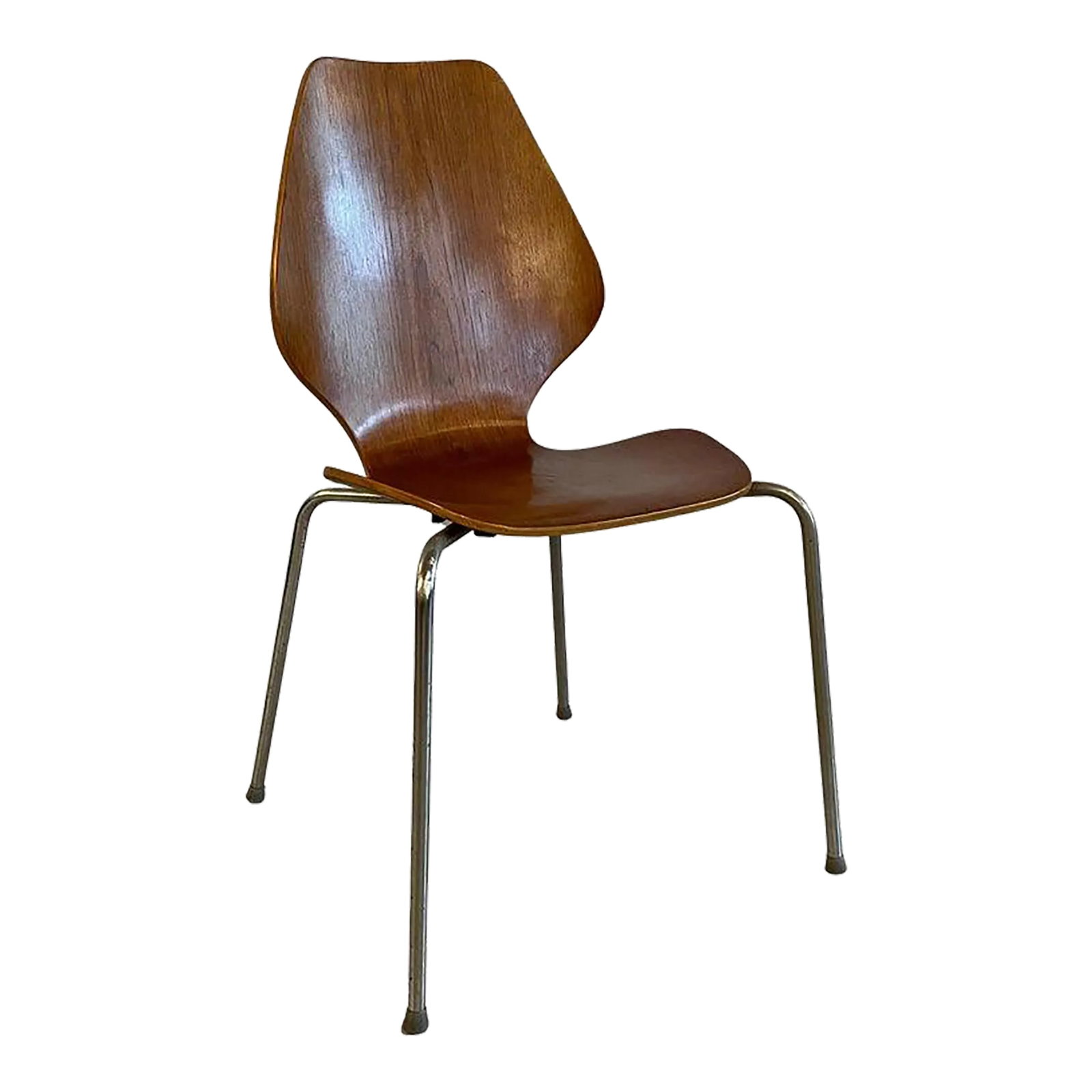 1960s Scandinavian Modern Bentwood and Chrome Side Chair (1 of 9)