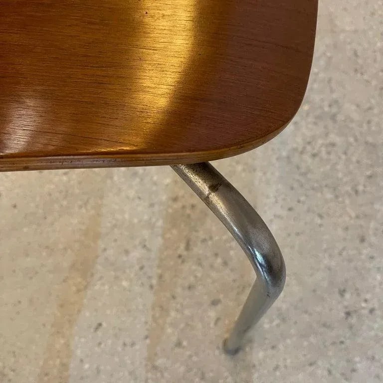 1960s Scandinavian Modern Bentwood and Chrome Side Chair - 9