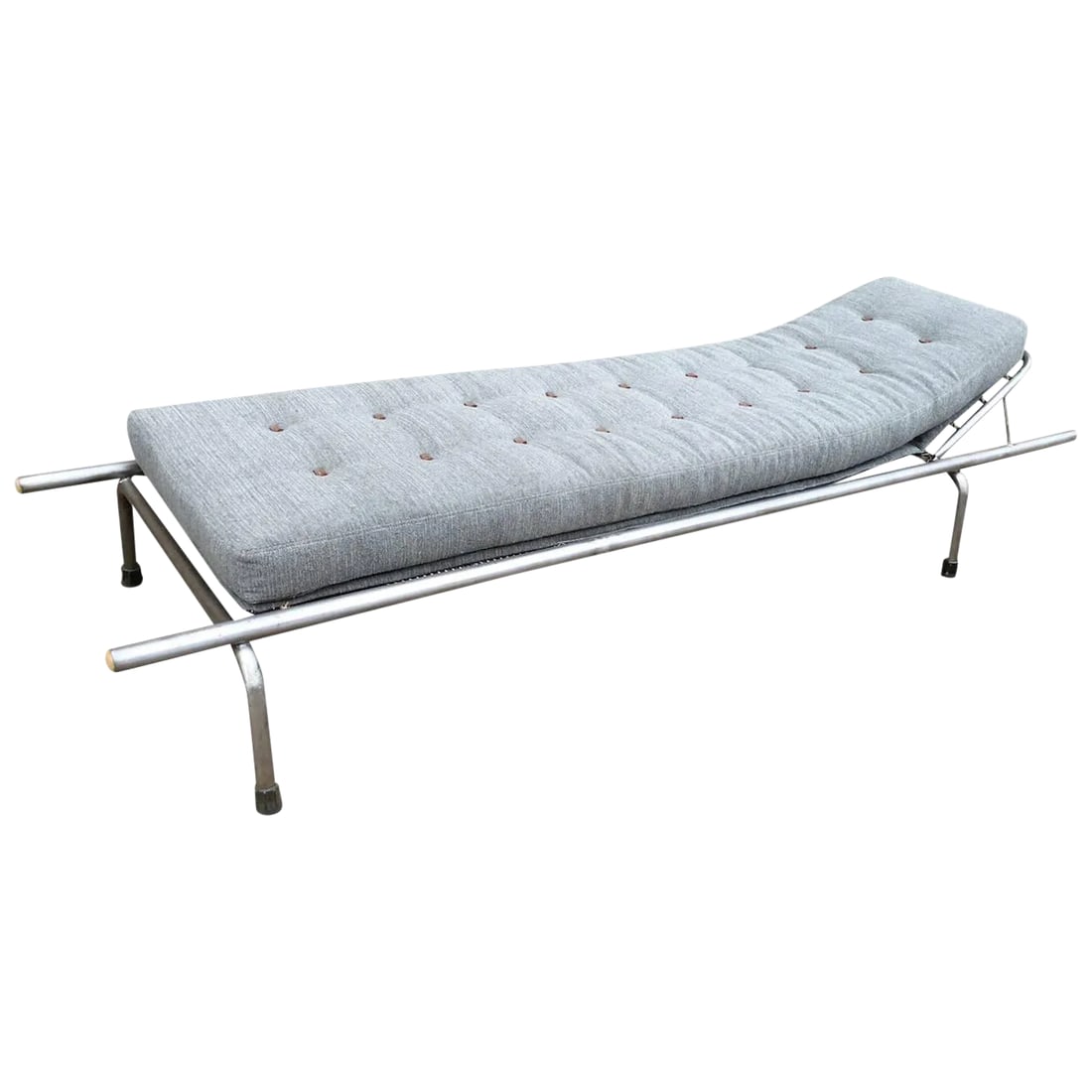 1940s Vintage Industrial Tubular Steel Chaise (1 of 9)