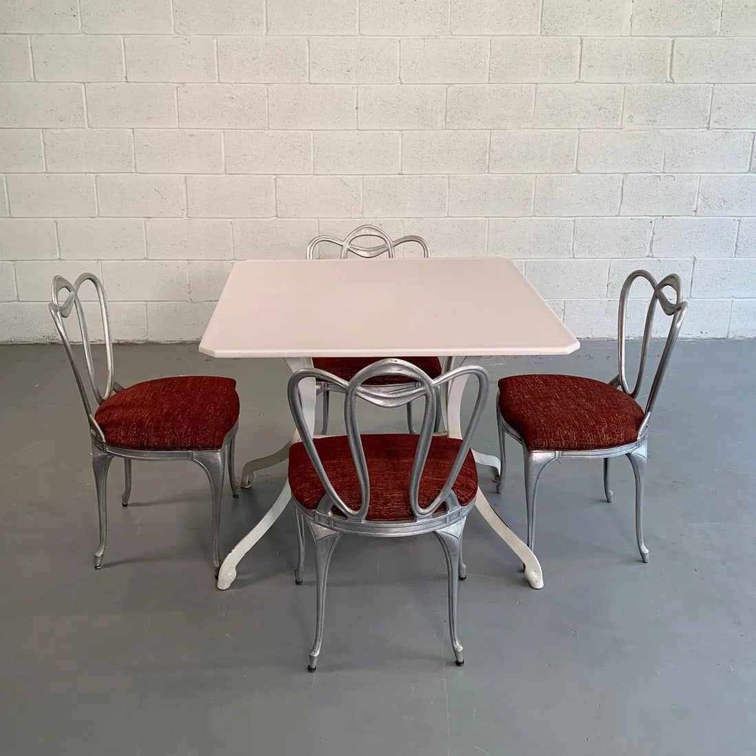 Industrial Vitrolite and Enameled Cast Iron Table - 5