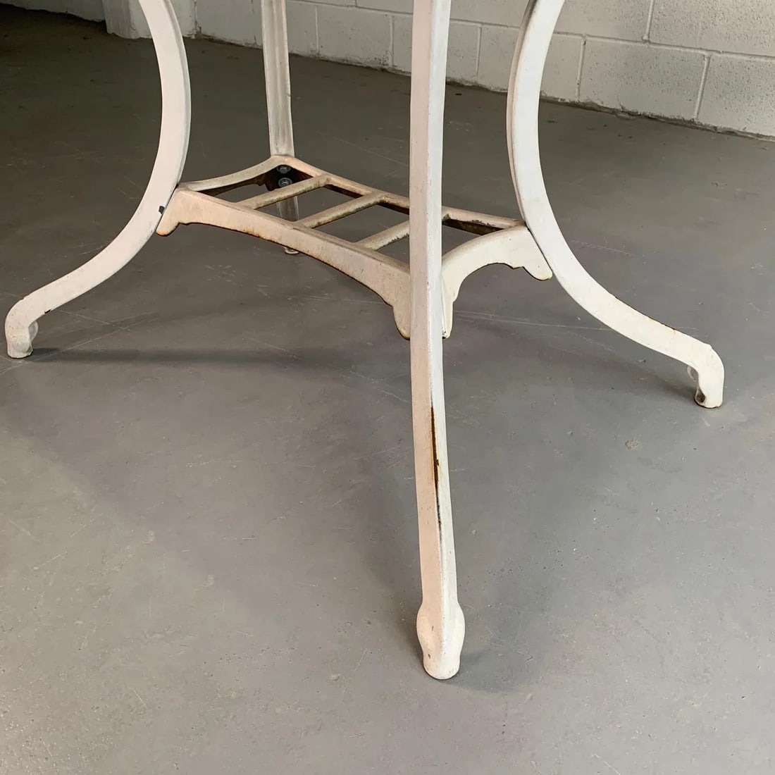 Industrial Vitrolite and Enameled Cast Iron Table - 9