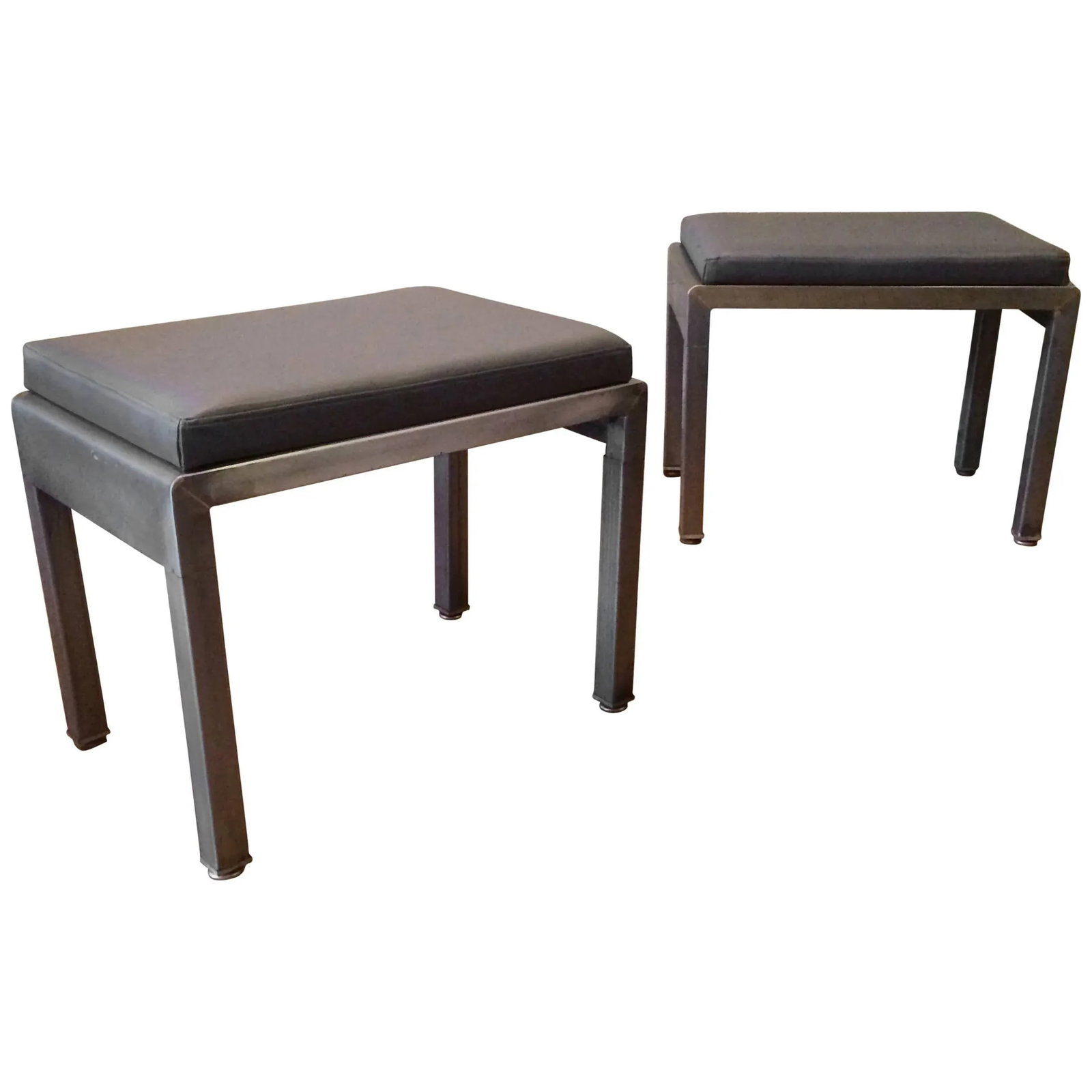 1930s Vintage Norman Bel Geddes for Simmons Art Deco Ottomans- A Pair - 9