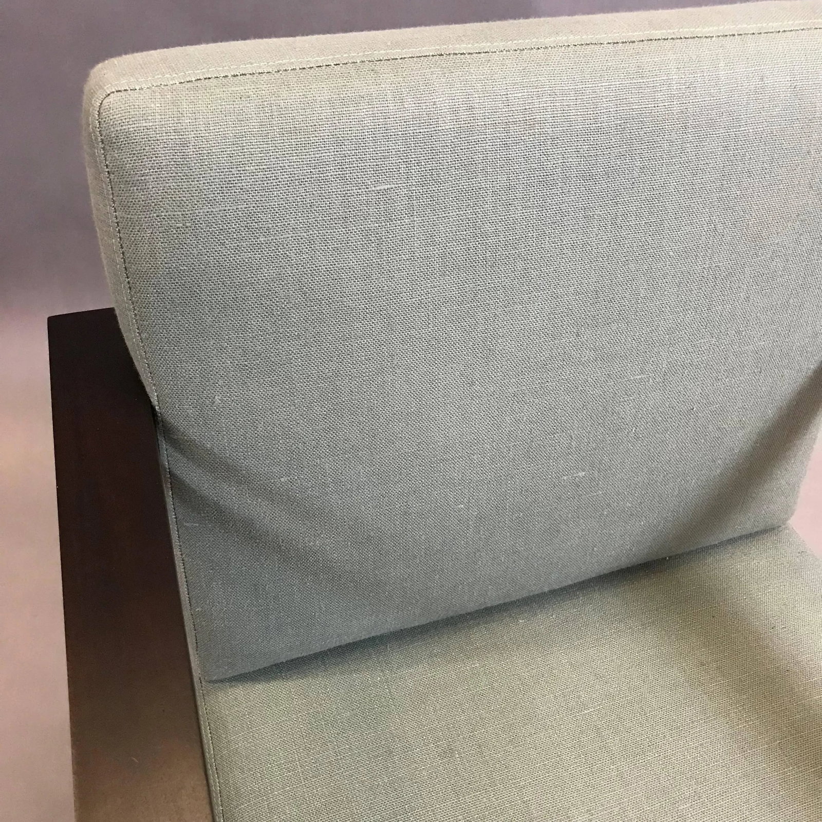 Mid-Century Modern Upholstered Chrome Armchair - 9