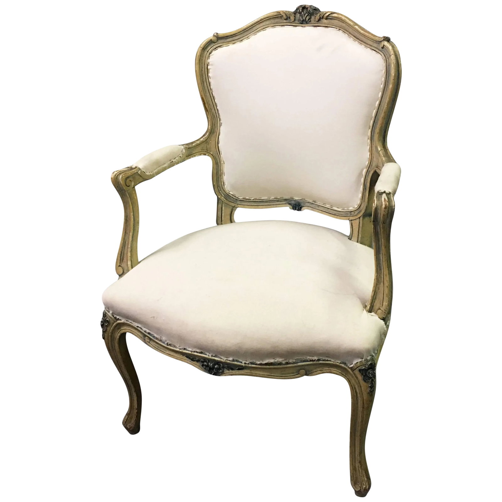 1930s Vintage Louis XVI Style Carved Mahogany Armchair (1 of 9)