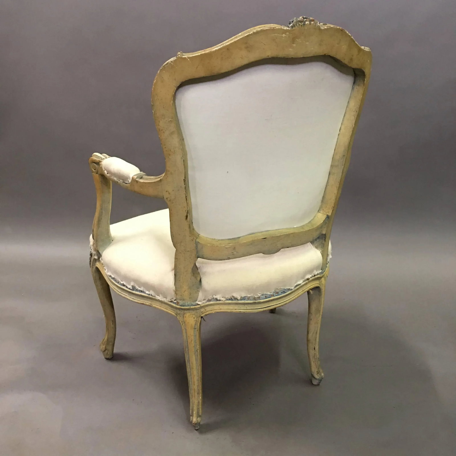 1930s Vintage Louis XVI Style Carved Mahogany Armchair - 4