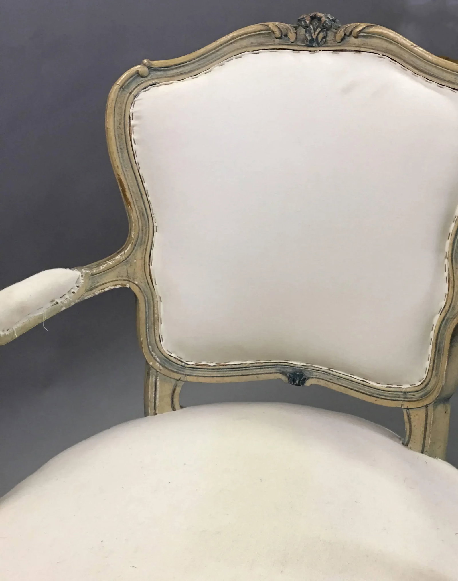 1930s Vintage Louis XVI Style Carved Mahogany Armchair - 5